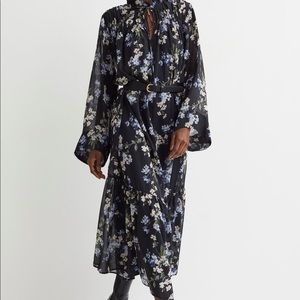 NWOT XXL H&M chiffon maxi dress with jersey slip